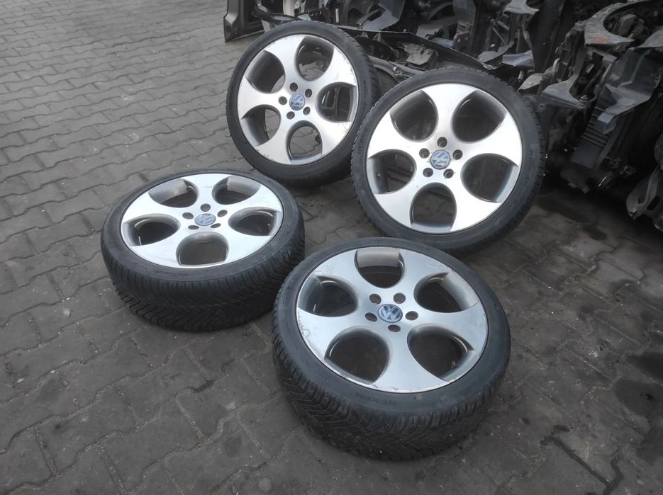 FELGI KOŁA ALUFELGI ALUMINIOWE OPONY R18 7.5J ET51 5X112 GTI 1K0601025BA RONAL KOMPLET 225/40  SEAT LEON 2 ALTEA TOLEDO 3 ALTEA XL VW GOLF 5 6 7 PASSAT B5 B6 B7 TOURAN CADDY EOS SIROCCO SKODA OCTAVIA 2 SUPERB 1 2 AUDI A3 8P A4 B6 B7 A6 C5 A8 D2 WYSYŁKA !!