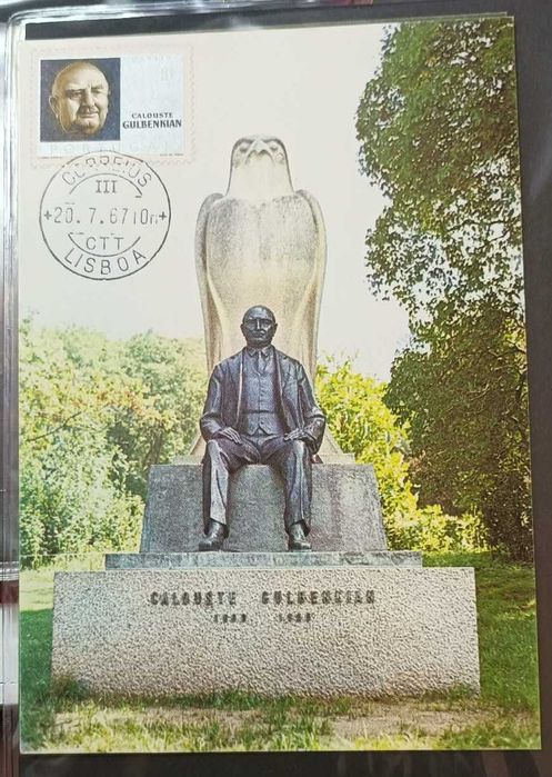 Postal Maximo homenagem a Calouste Gulbenkian