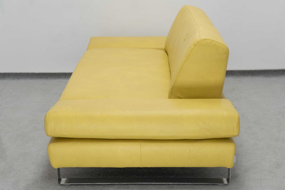 SOFA ŻÓŁTA Skóra naturalna W.Schillig 232x102x79 cm