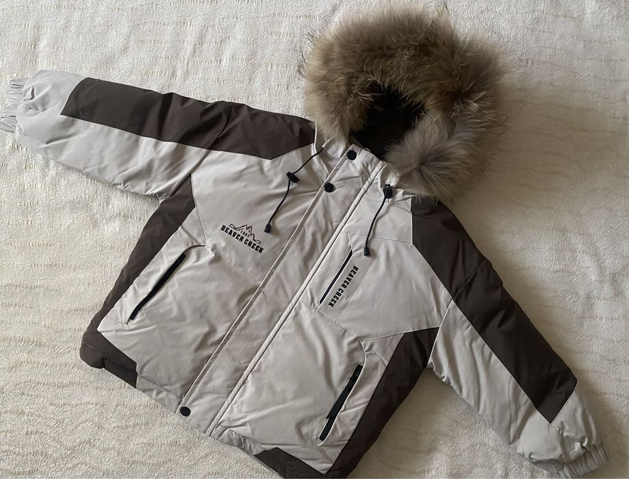 Дитяча зимова куртка на хлопчика холлофайбер оверсайз 130-150