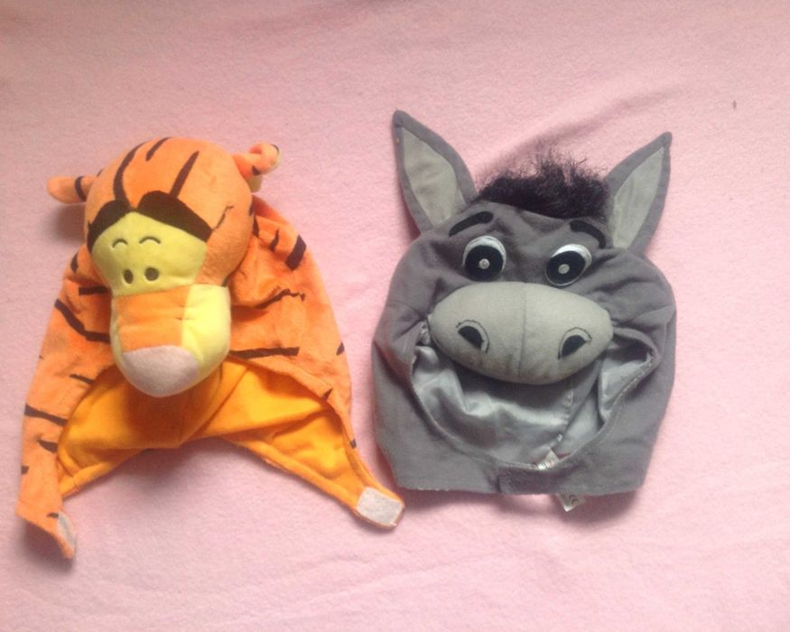 шапка карнавальная Тигр Ослик Дракон Жабка Пони Пилот Олень Снеговик