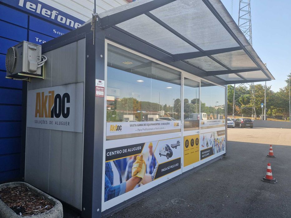 Módulo Contentor escritório gama superior c/AC e pala de cobertura