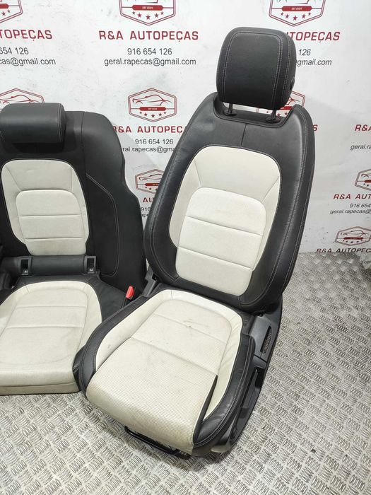Conjunto Bancos Pele Perfurada R-Sport Elétricos Aquecidos Jaguar XF II X260 2015 a 2020 Original