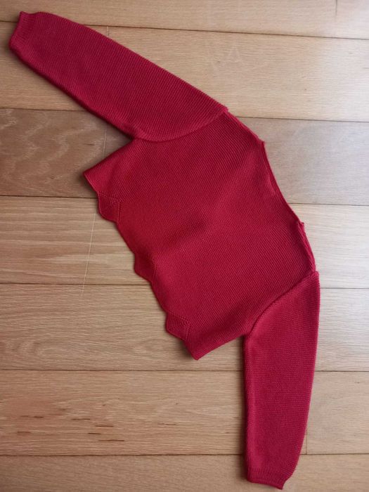 Casaco/bolero Pili Carrera, 24 meses, cor vermelho escuro.