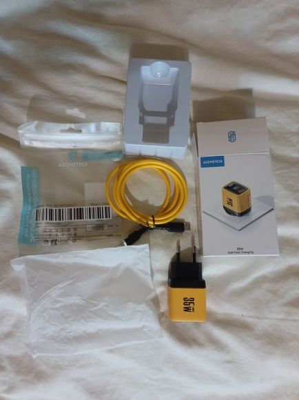 топова GAN usb зарядка 35w pd3 qc4 asometech блок питания живлення