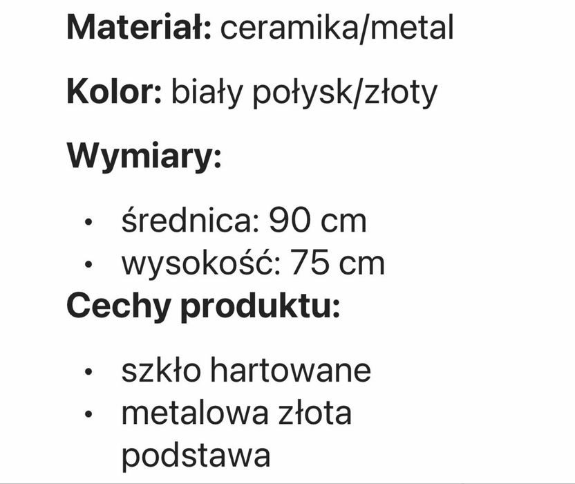 Sprzedam stół ceramiczny -marmur