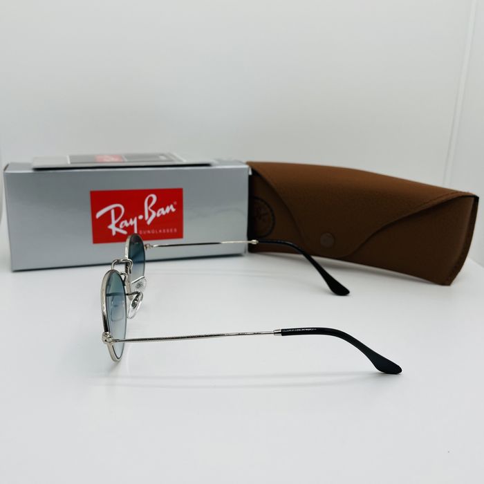Солнцезащитные очки Ray Ban Oval 3547 Silver-Blue Gradient 50мм стекло