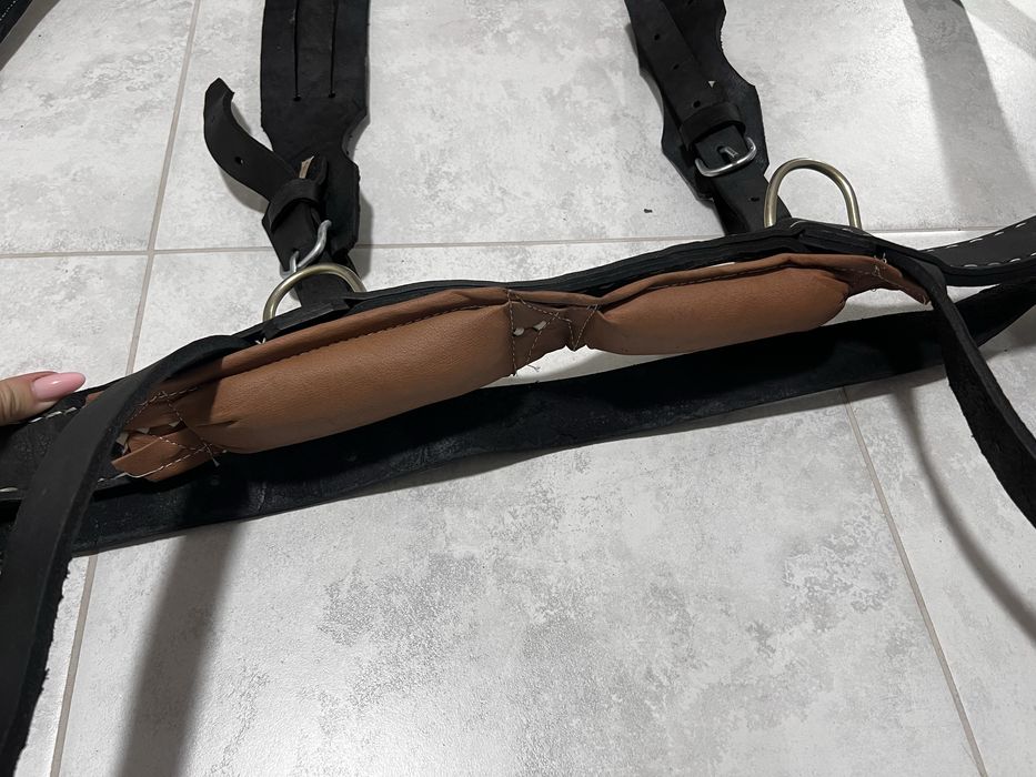 Шлея шкіряна на коня. Преміум якості ,Виробник Румунія!