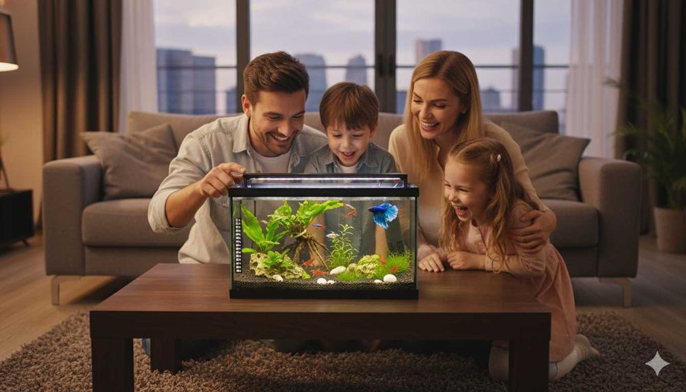 Kit Aquário Completo 20L PREMIUM - Filtro + Bomba Ar + Termóstato NOVO