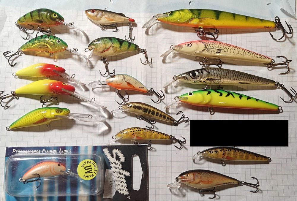 P. Salmo Sting, Bullhead, hornet, salmo zipper , butcher , minnow