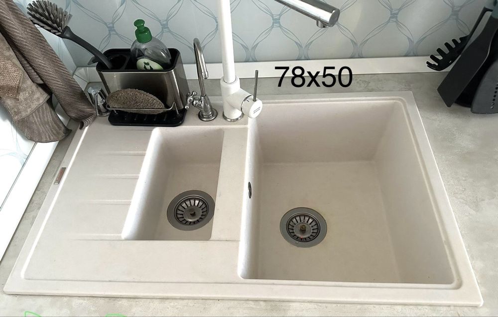 Гранітна мийка Fabiano Classic + змішувач Franke Sirius витяжна лійка