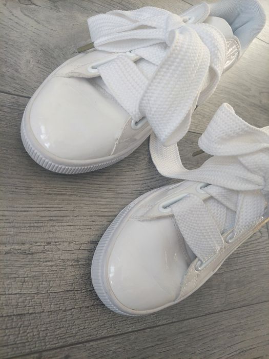 Śliczne białe buty puma basket 38