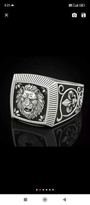 Sygnet męski głową lwa model 2023.   8