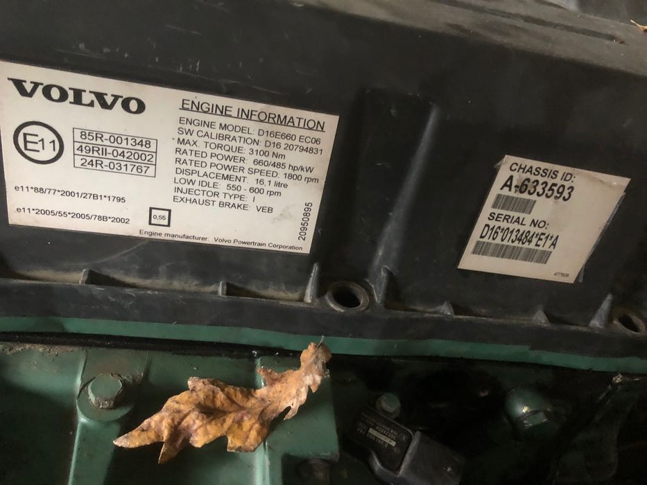 Motor peças volvo FH 16