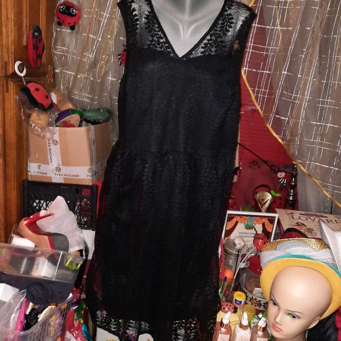 платье ажурное 24 3XL 54  черное типа гипюр нарядное бренд- lovedrobe