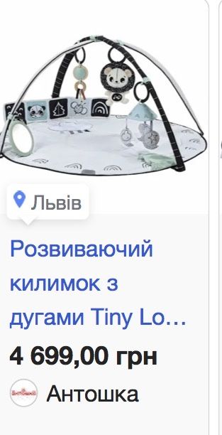 Розвиваючий килимок з дугами Tiny Love День-ніч