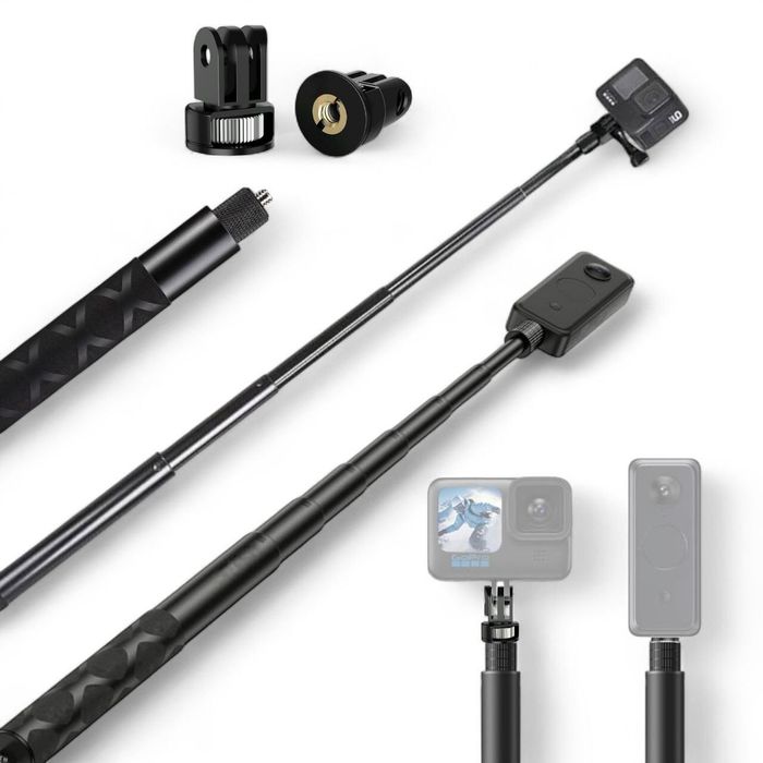 Алюминиевый монопод для екшн камер Insta 360, GoPro, Sony. Селфи палка