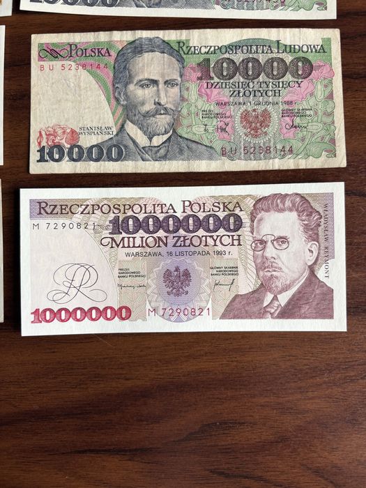 Klaser banknoty PRL UNC zestaw