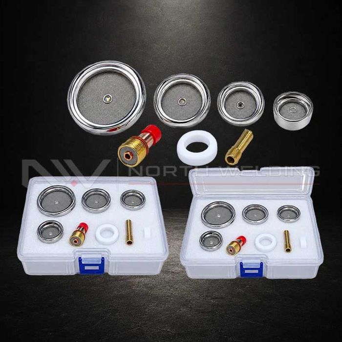 Kit Gas Lens Vidro TIG 2.4mm WP17/18/26