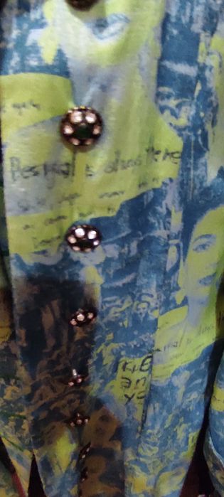 Casaco verde e azul turquesa da desigual 46