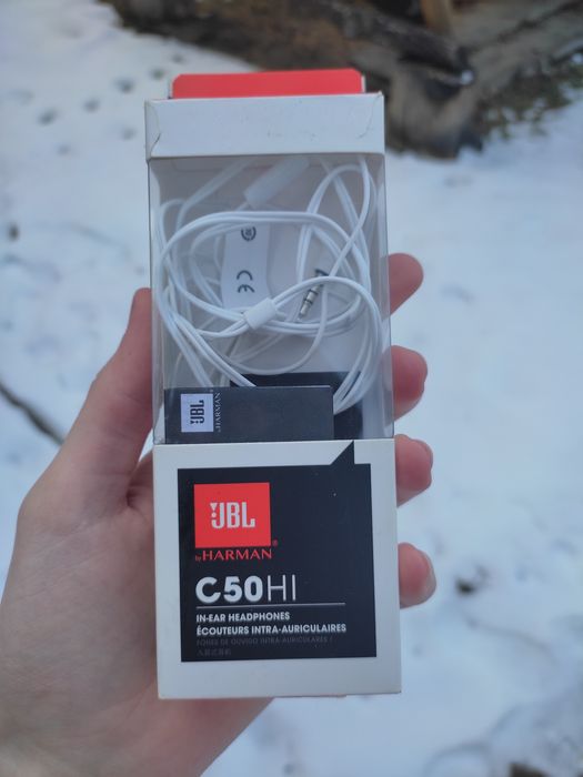Вакуумні бездротові навушники JBL C50 HI White