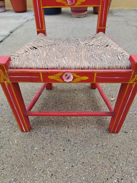 Cadeirinha pintada mão alentejana