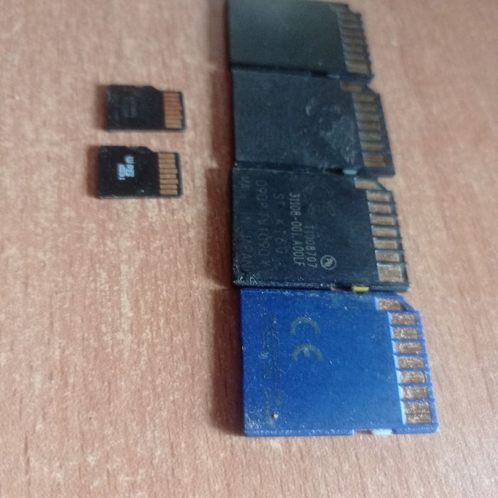 SD adapter San Disk SD card. Micro SD good ram transcend. 2, 8, 16 GB.