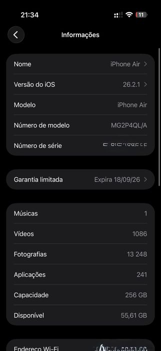 iPhone Air 256gb blue sky azul