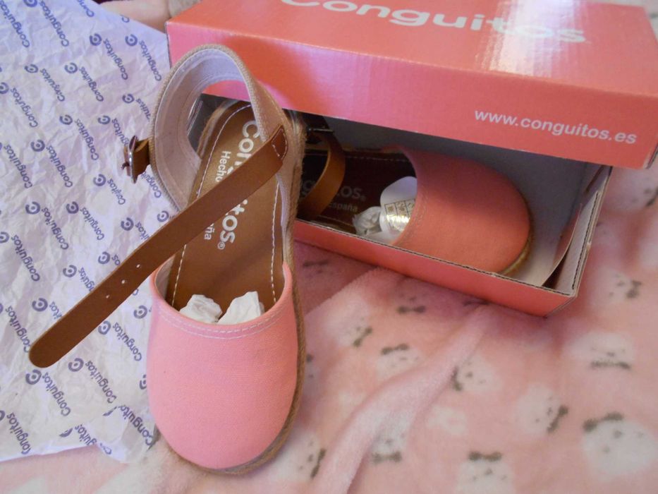 Sandálias/ Canvas CONGUITOS, rosa suaves, 26, Menina, NOVOS