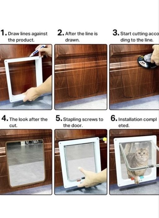 Porta acesso exterior caes e gatos pode ser para movel de wc