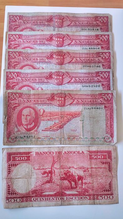 Colecção rara 40 Notas Banco Angola