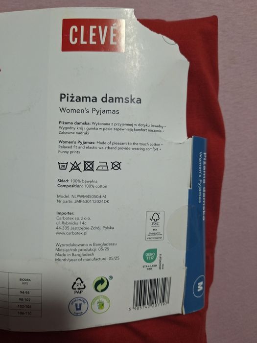 Nowa damska piżama rozm. M