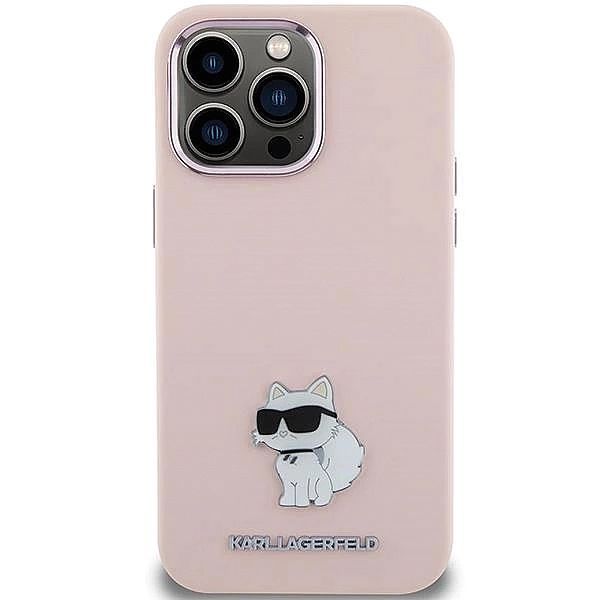 Etui Karl Lagerfeld Silicone Choupette Metal Pin na iPhone 15 Pro Max