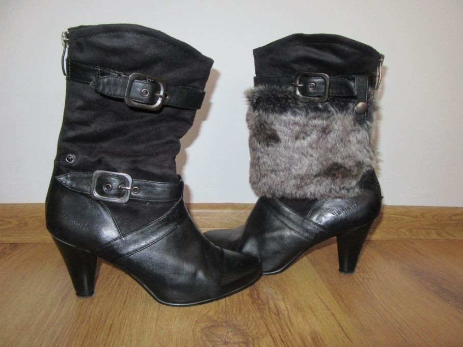 Kozaki Tamaris 2 w 1 skóra naturalna r. 37