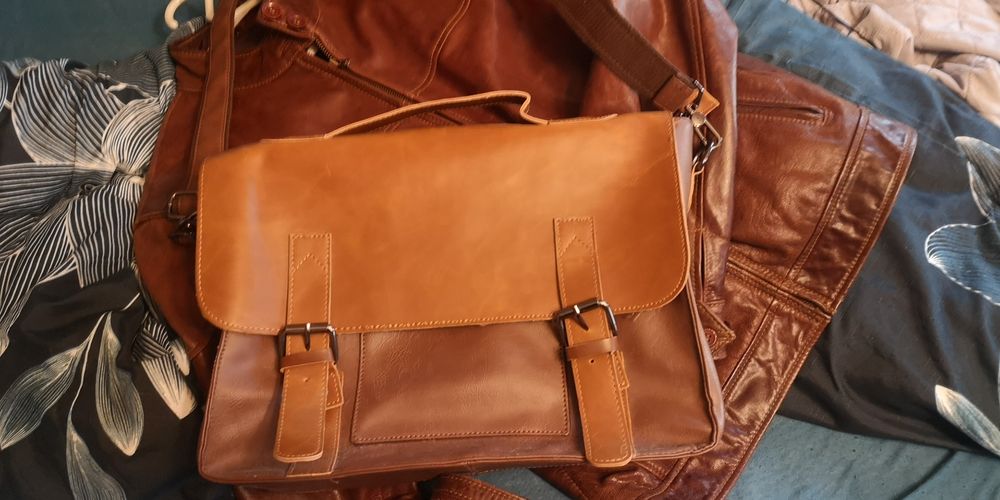 teczka aktówka brązowa