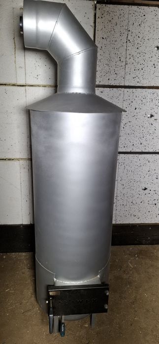 Piec kocioł rakietowy nadmuchowy wymiennik ciepła zamiana