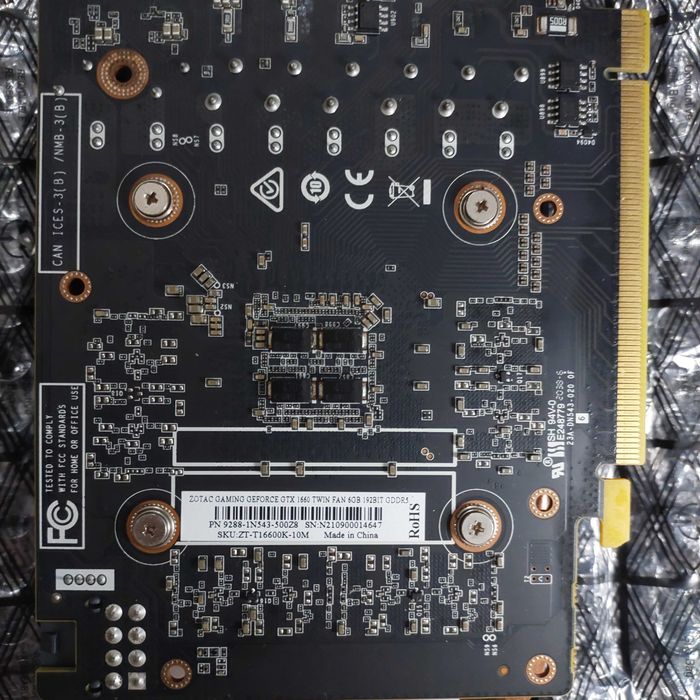 Placa Gráfica Zotac GeForce GTX 1660 Twin Fan 6GB GDDR5