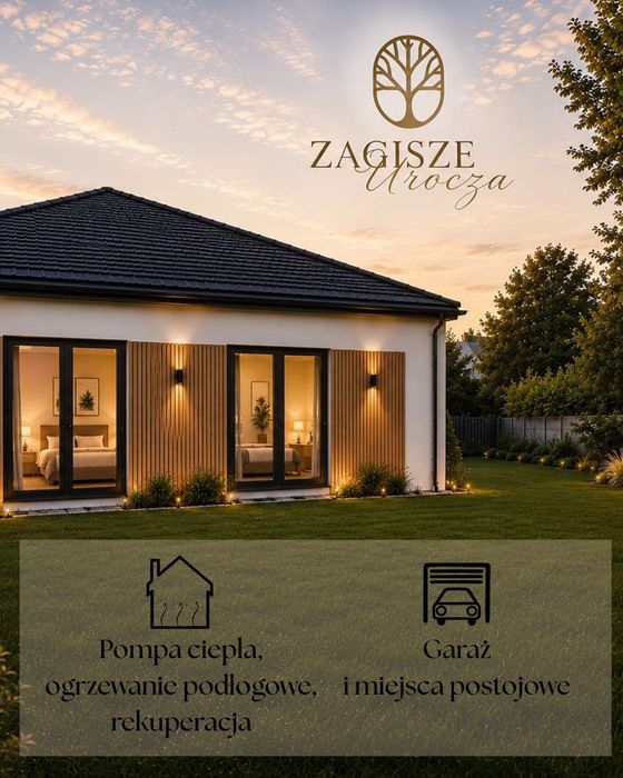 Parterowy dom bliźniak  dostępne 155/165m², duża działka Konstancin