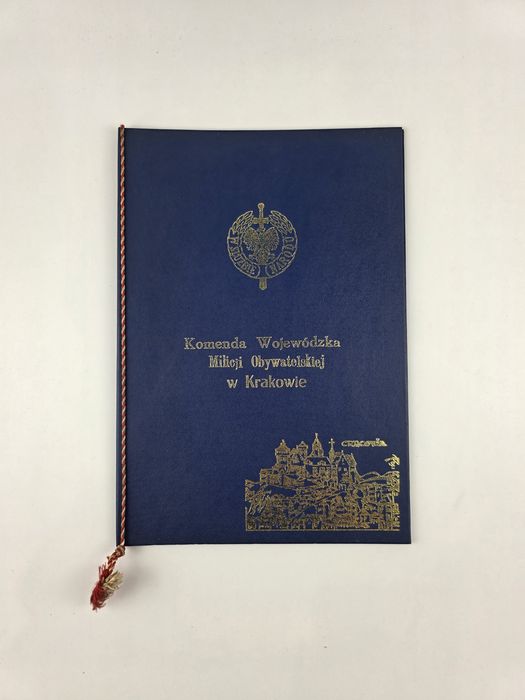 Oryginalne Podziękowanie KWMO Kraków 1981 r. PRL Pamiątka Milicja Obywatelska