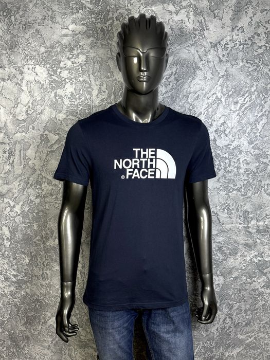 The North Face футболка М размер трекинговая синяя с принтом