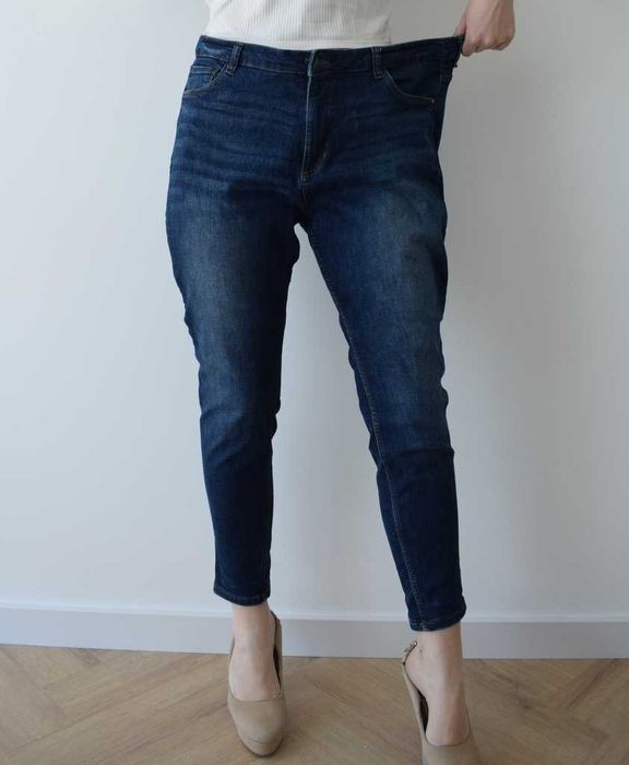 C&A skinny spodnie rurki wysoki stan elastyczne 46 3xl jeansy