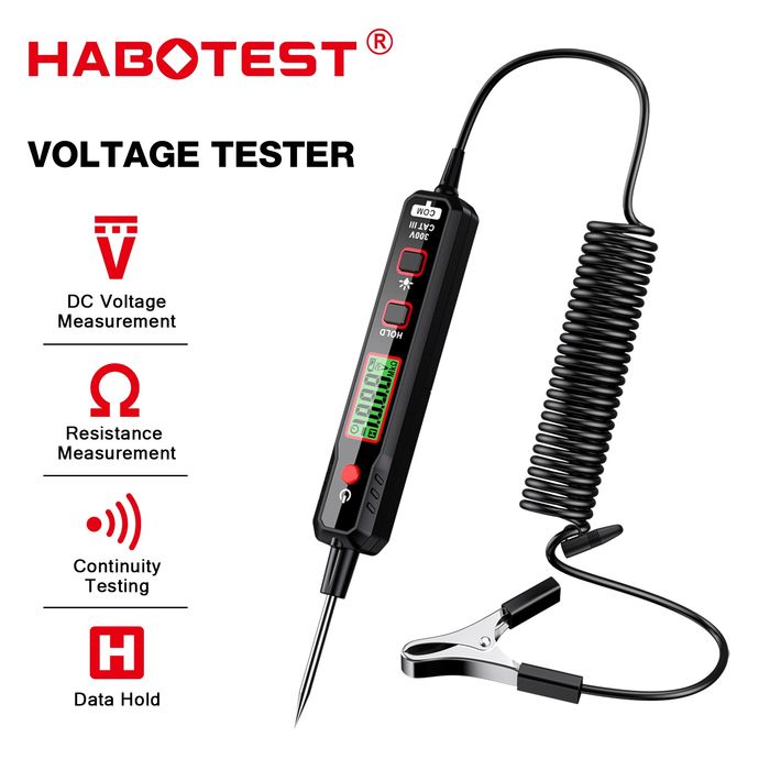 Автомобільний тестер HT86А 0.8-100В, автомобільна контролька з зумером