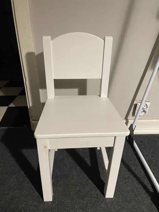 Krzesełko mini sosnowe białe