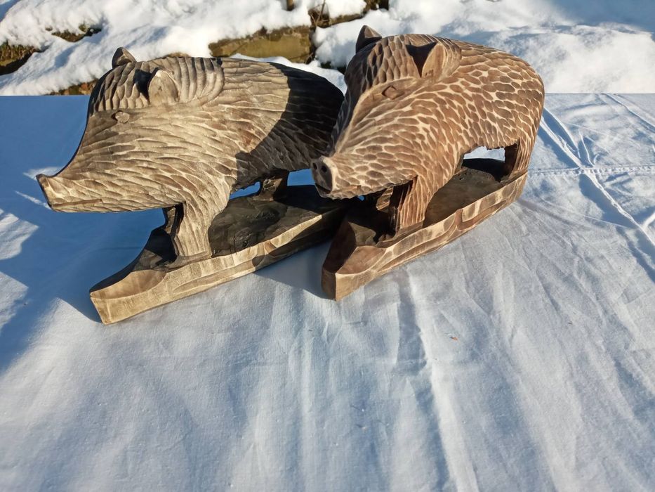 Статуэтка дикого кабана, деревянные статуэтки, подарок ручной работы