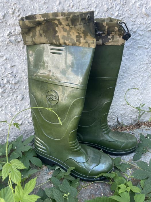 Резинові чоботи чоловічі з затяжками та
