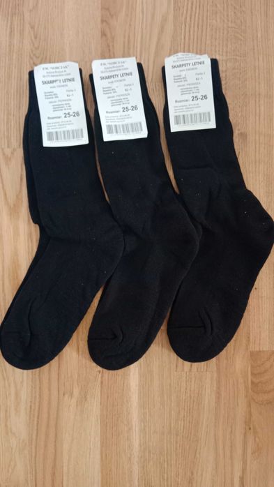 Nowe skarpety letnie 538/MON, rozmiar 25-26, kolor czarny, SOBCZAK