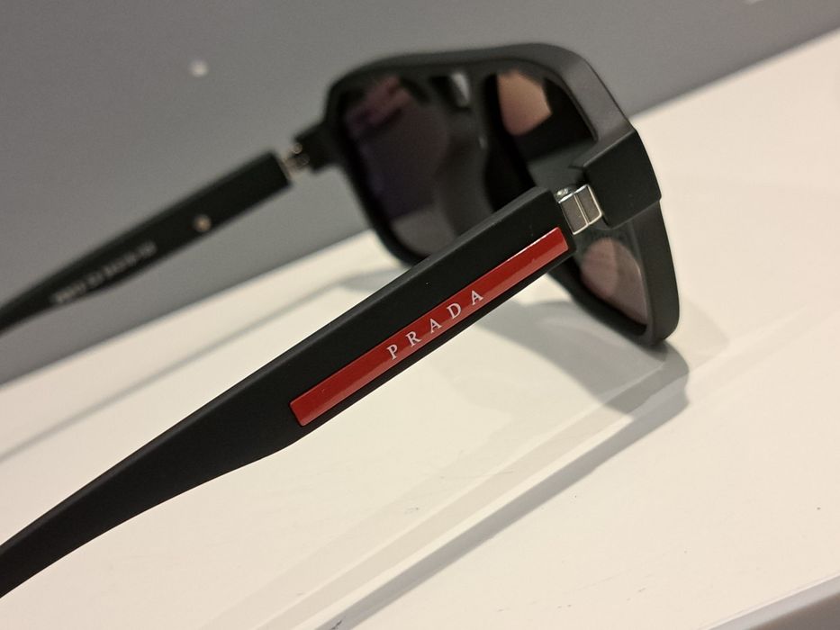 *PRADA męskie nowe okulary przeciwsłoneczne czarne polaryzacyjne