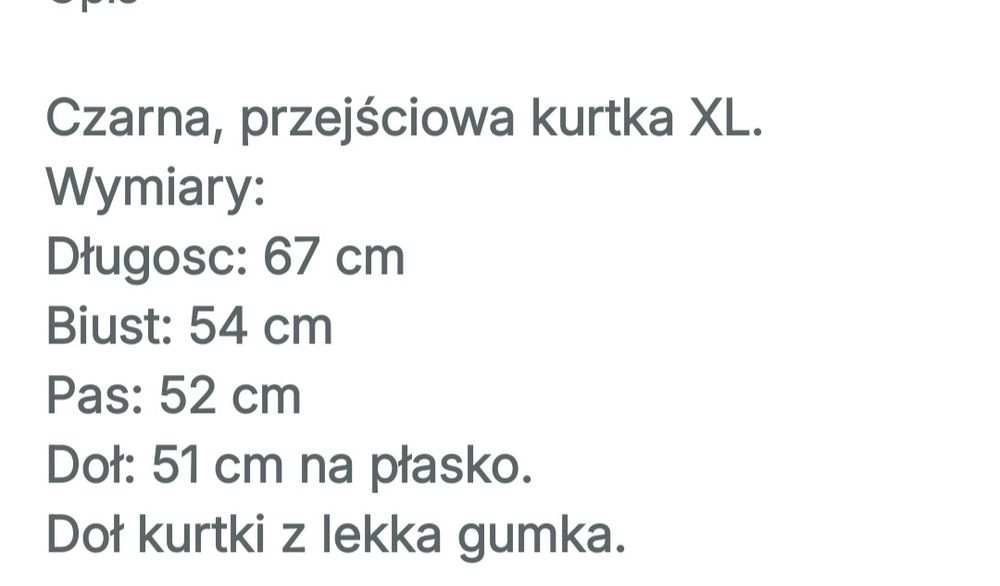 Kurtka pikowana xl
