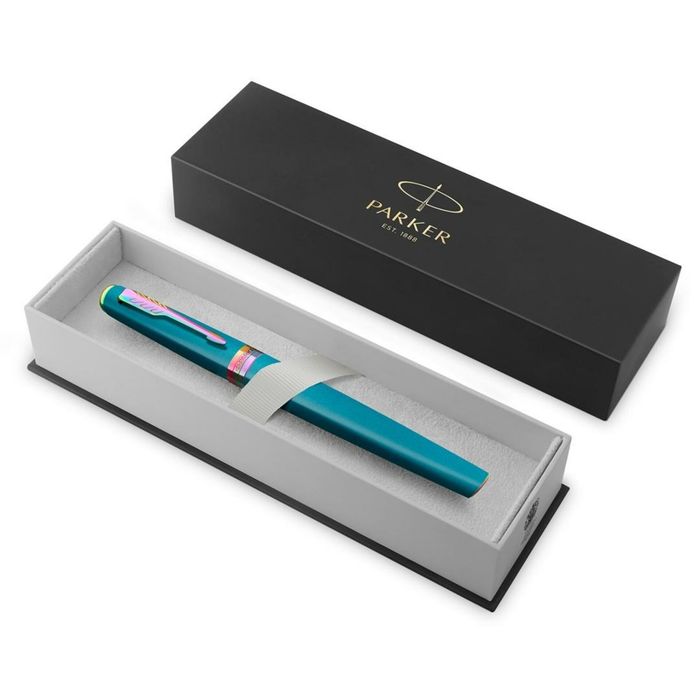 Pióro wieczne Meridian Teal RBT F Parker pudełko,
