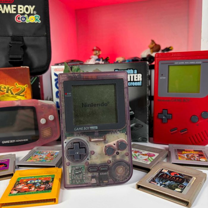 Консоль Nintendo Game Boy Pocket Trans-Purple Б/У Оригінальна портативка Гейм Бой асортимент приставок